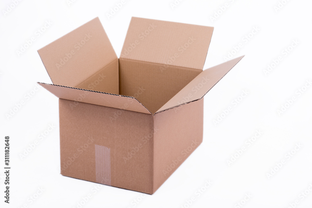 Cardboard box on a white background Cardboard box on a white background