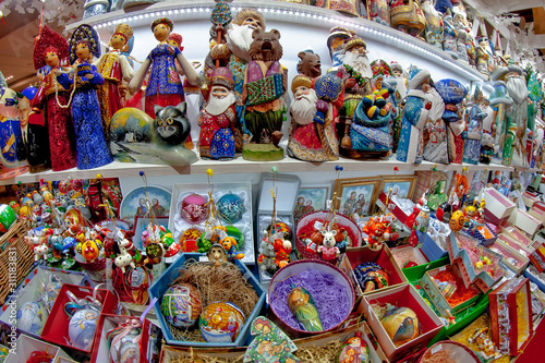 variety of christmas toys at the fair