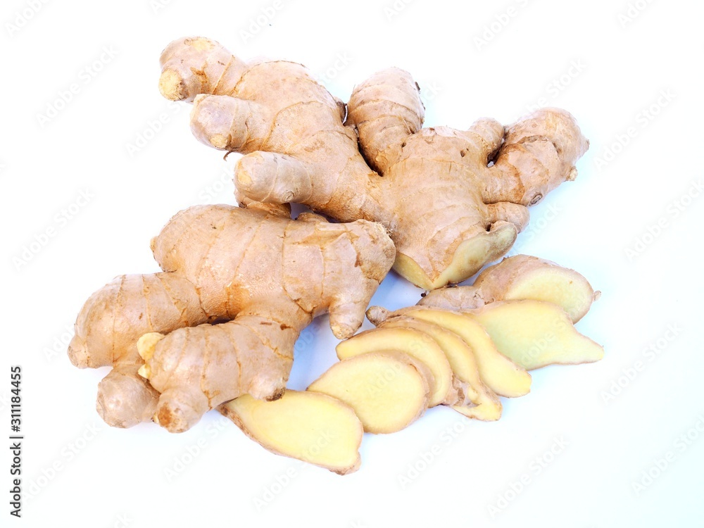 ginger isolated on white background ginger isolated on white background