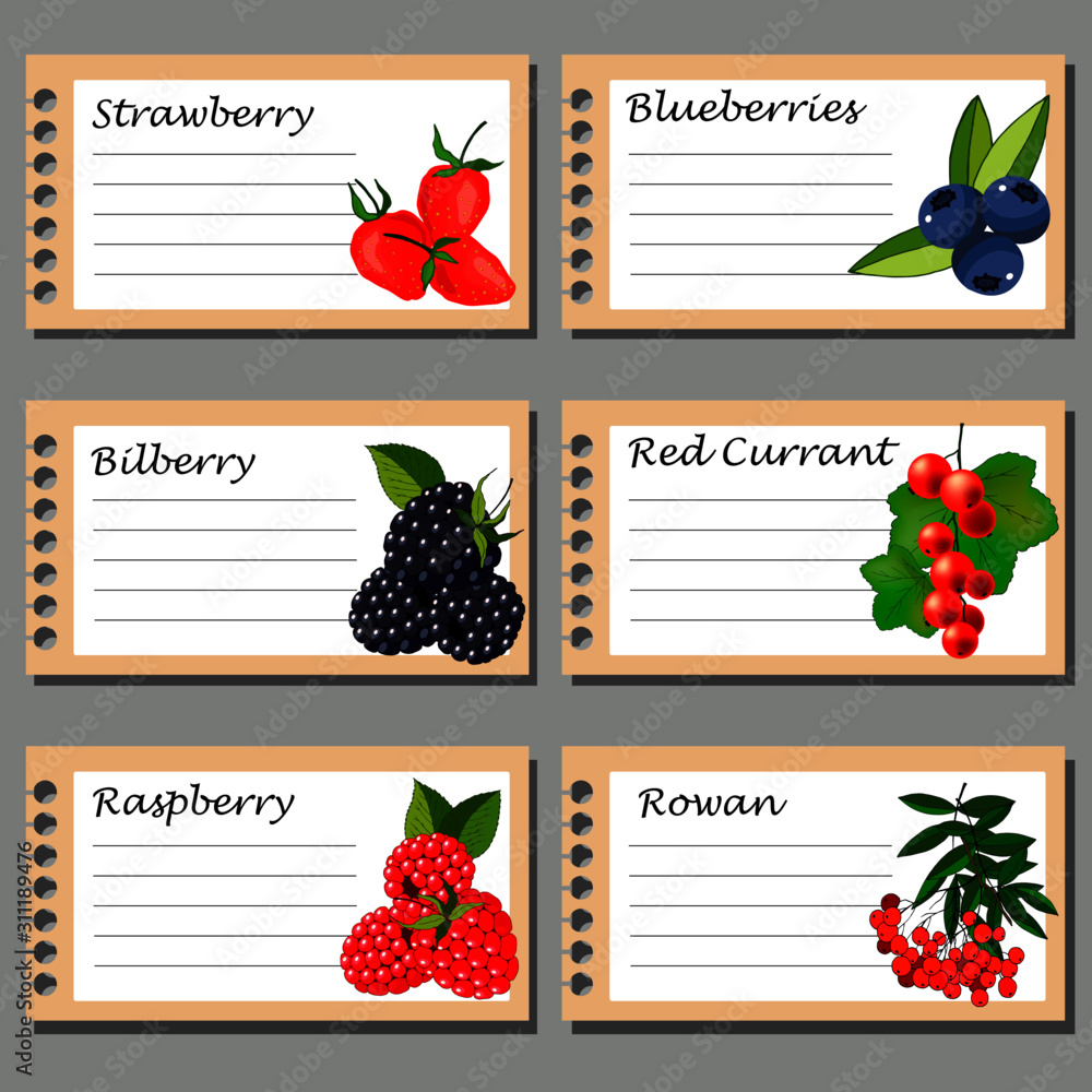 labels for preserves, with berries, for text labels for preserves, with berries, for text