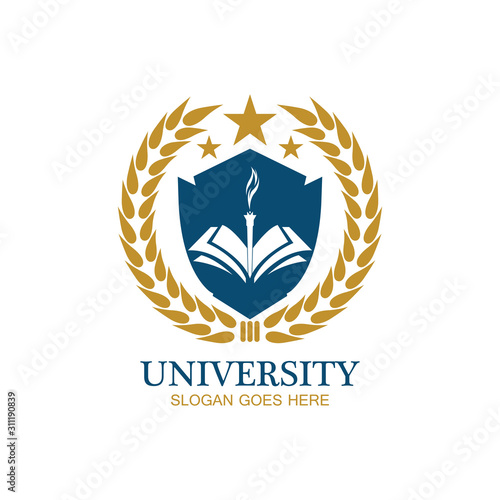 University, Academy, School and Course logo design template