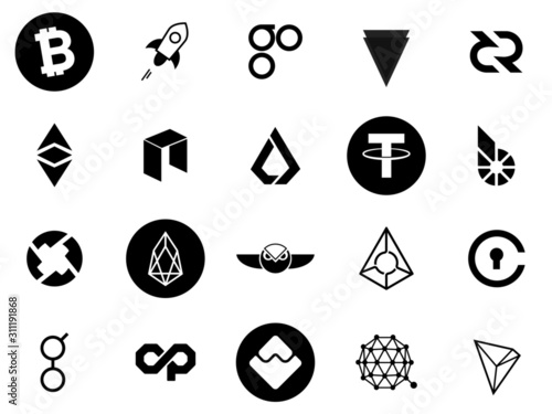 色々な仮想通貨のアイコンセット