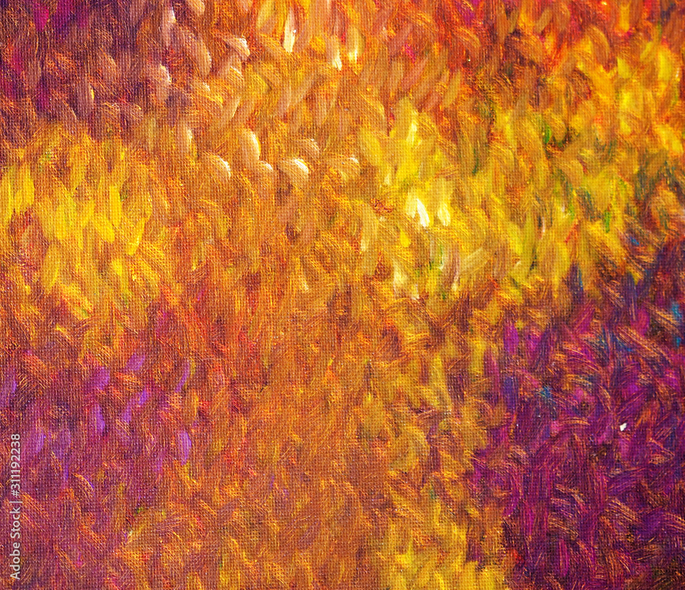 Close up hand draw colorful oil paint abstract background with texture.