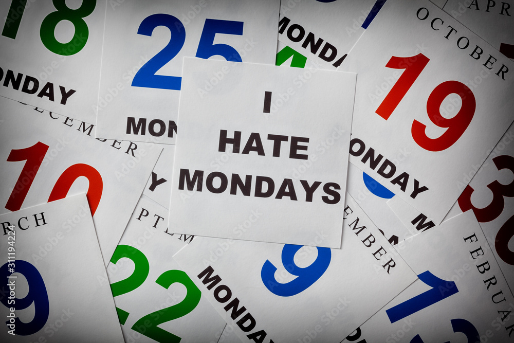 I hate Mondays. Every day is like Monday I hate Mondays. Every day is like Monday