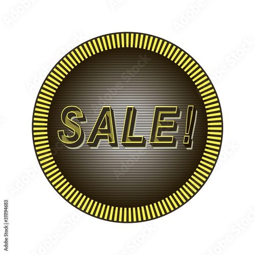 Sale banner template design. Banner with stripes and shadow. Special offer, big sale. Vector illustration