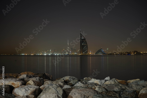 Reflexion of tall buildings in Dubai