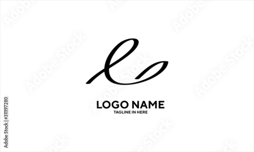 The concept of the logo with the initials letter C is a simple classical model handwritten script, very suitable for a symbol or company logo in an art or photography midwife