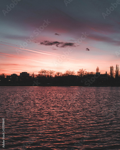 Sunset over the lake © razvanli