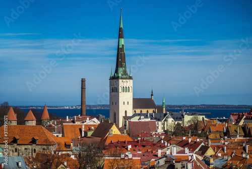 Wallpaper Mural 21 April 2018 Tallinn, Estonia. View of the Old town from the observation deck Torontodigital.ca