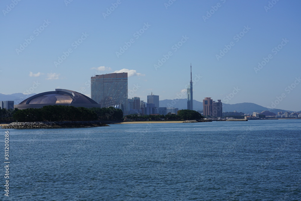 Fototapeta premium 福岡西区 シーサイドももちエリア風景