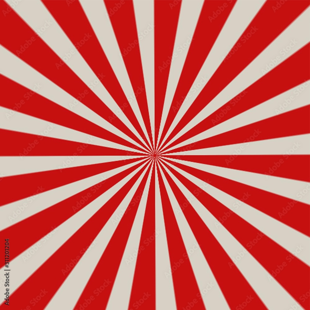 Fototapeta premium Sun rays background or Red color burst background : Pop Art Style.Use for App, Postcards, Packaging, Items, Websites and Material-illustration.