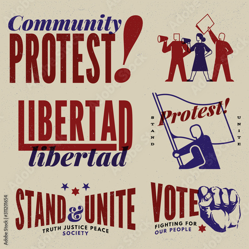 Propaganda Revolution Vintage Badge Design