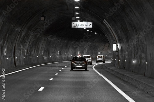 Tunnel in the Alps, France photo