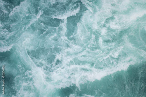 Blue and White Water Swirl Background