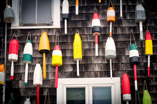 Lobster pots on house