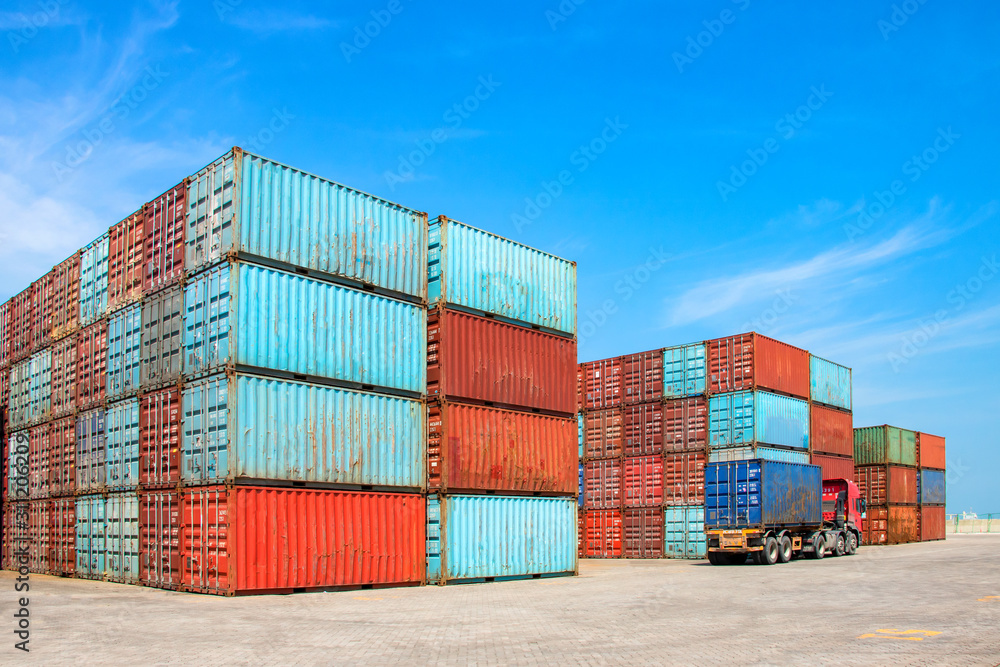 Container logistics terminal. Container logistics terminal.