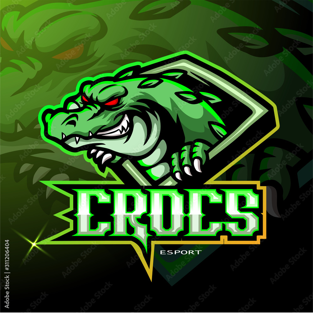 Obraz premium Crocodile mascot esport logo design.