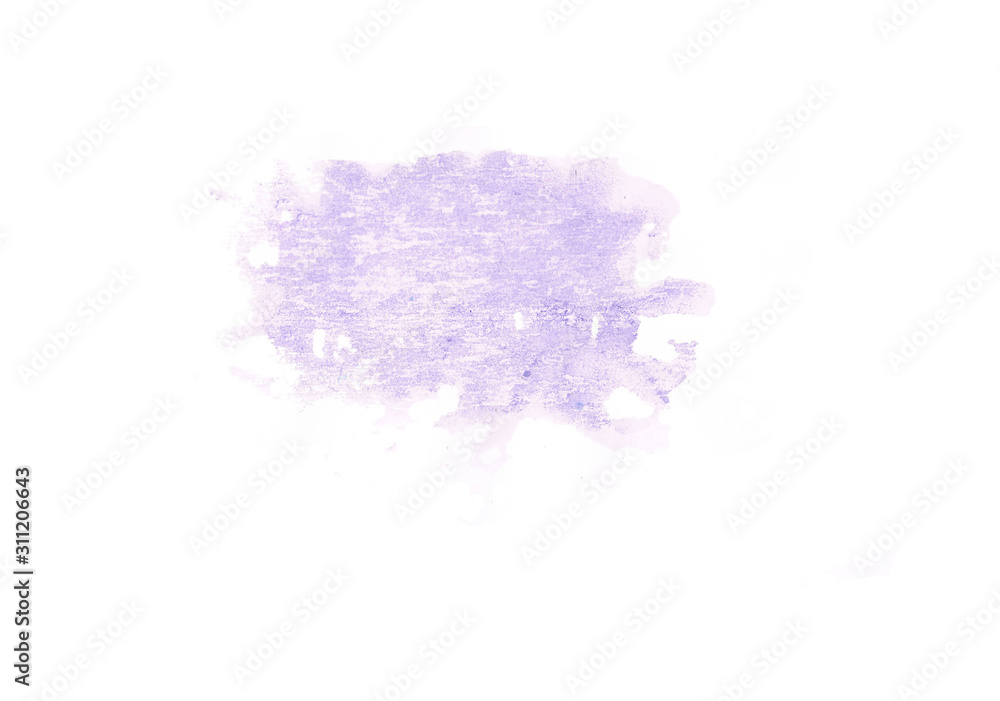 Naklejka premium Purple watercolor strokes on white background.Abstraction paints.