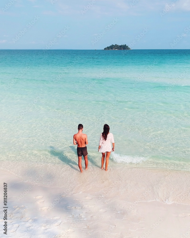 Couple à la plage