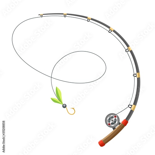 Cartoon fishing rod
