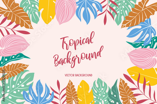 Tropical background. Vector background