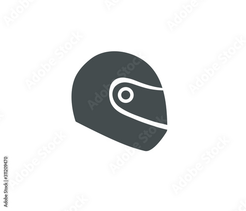 Motorcycle helmet icon vector