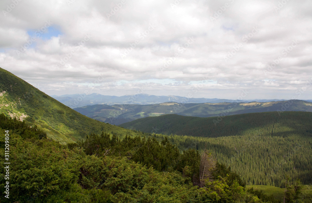 Hoverla Mountain on a summer sunny day, Carpathians, Ukraine Hoverla Mountain on a summer sunny day, Carpathians, Ukraine