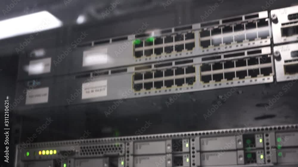 Computer server transmits data, connects to the Internet Computer server transmits data, connects to the Internet