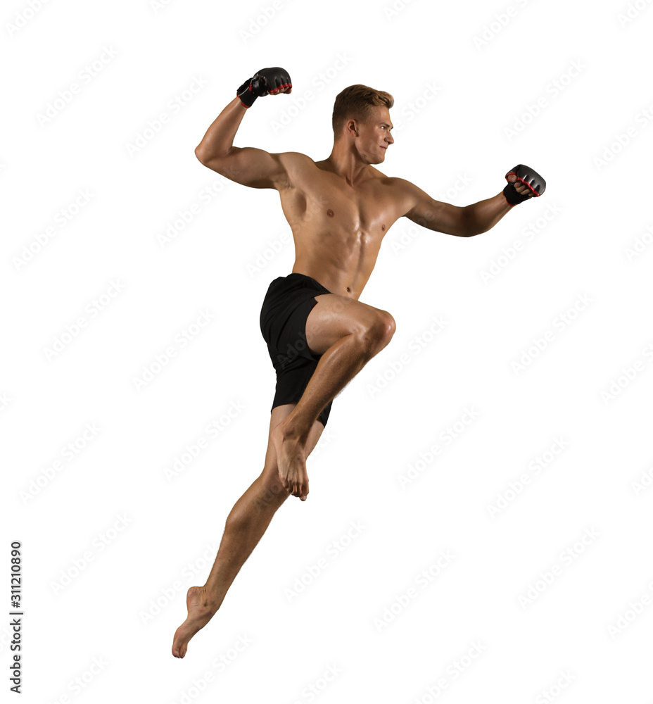 Obraz premium MMA male fighter isolated