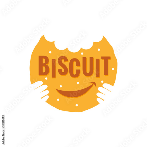 Biscuit Logo Design. Label, badge, emblem. Vector illustration
