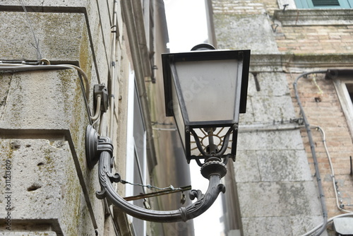 Ancient Buildings With Street Lamp