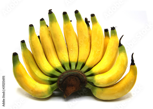 Group of banana isolated on the white background