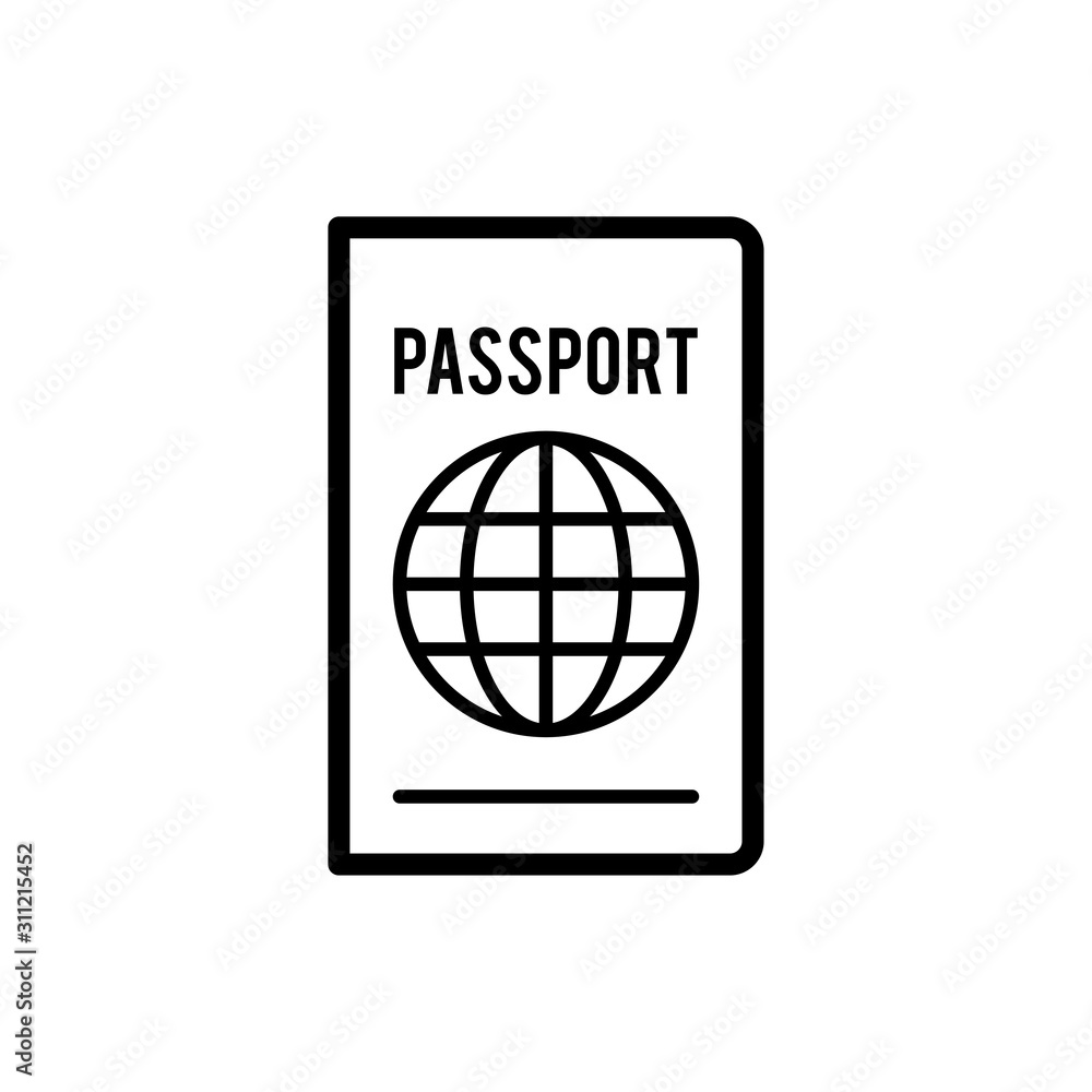 Passport book icon design trendy Passport book icon design trendy