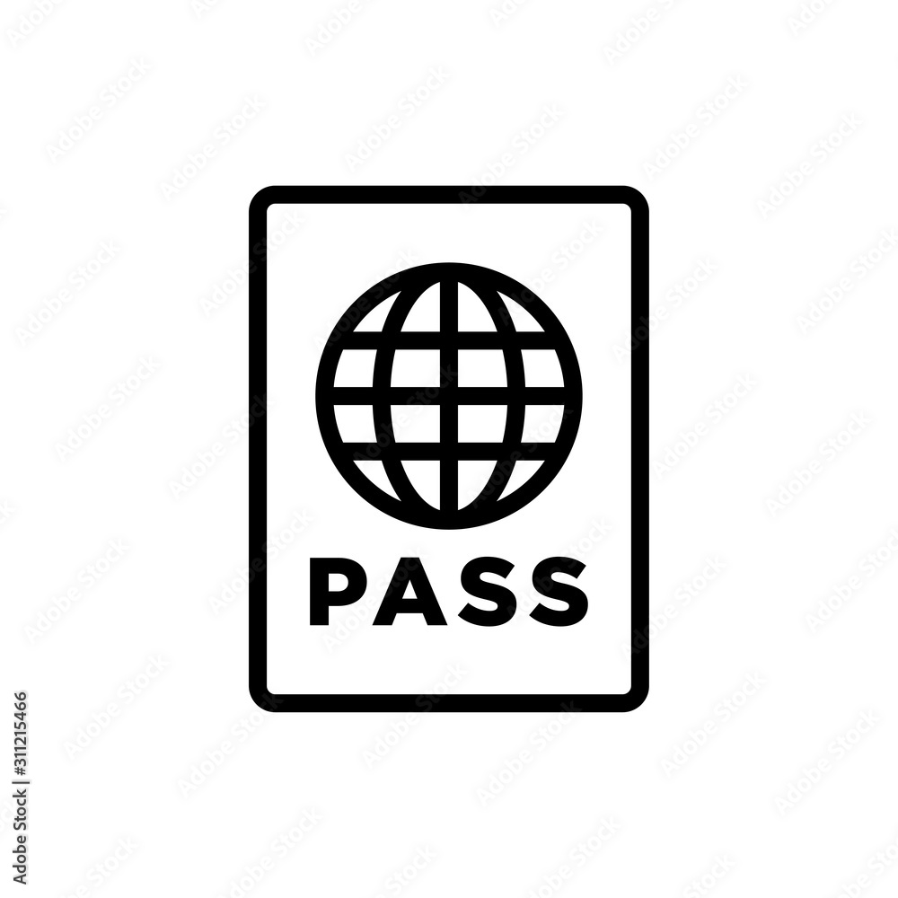 Passport book icon design trendy Passport book icon design trendy