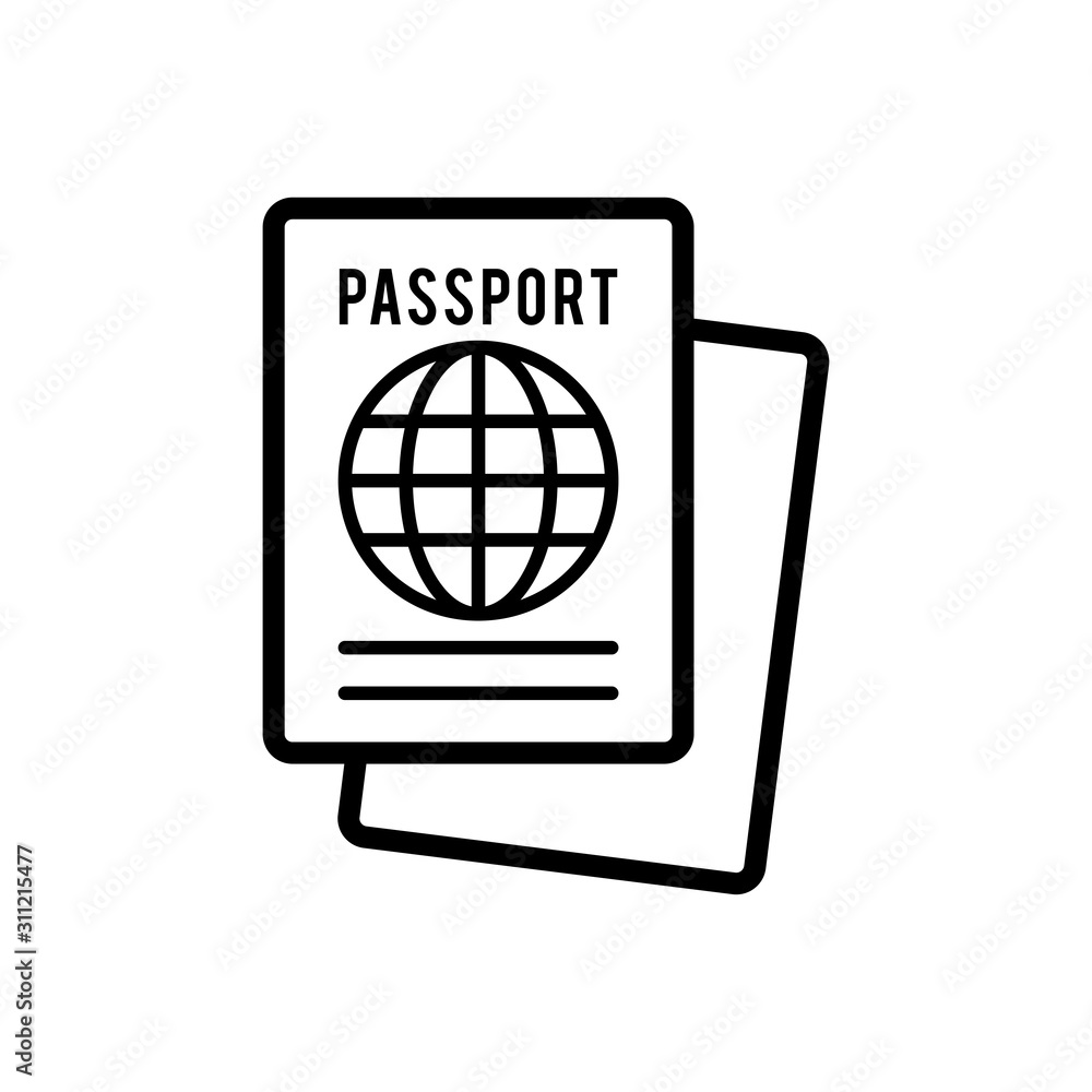 Passport book icon design trendy Passport book icon design trendy