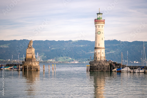 Lindau, Bodensee, Lighthouse and Entrance of the Harbour