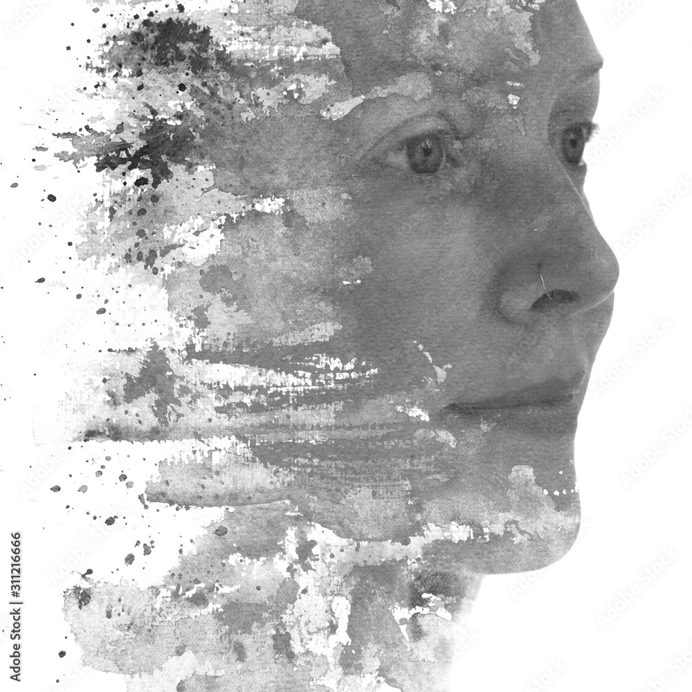 Paintography portrait of a young woman Paintography portrait of a young woman
