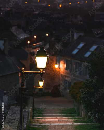 Lights in night with a bit of reflexion photo