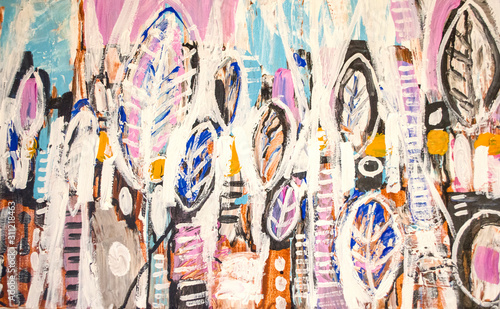 Hand drawn acrylic painting. Abstract art background. Acrylic painting on canvas.