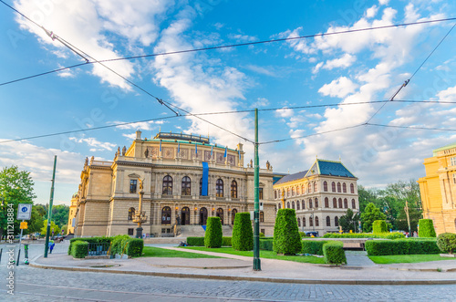 Photography Czech Philharmonic and opera house - Rudolfinum neo-renaissance building concert