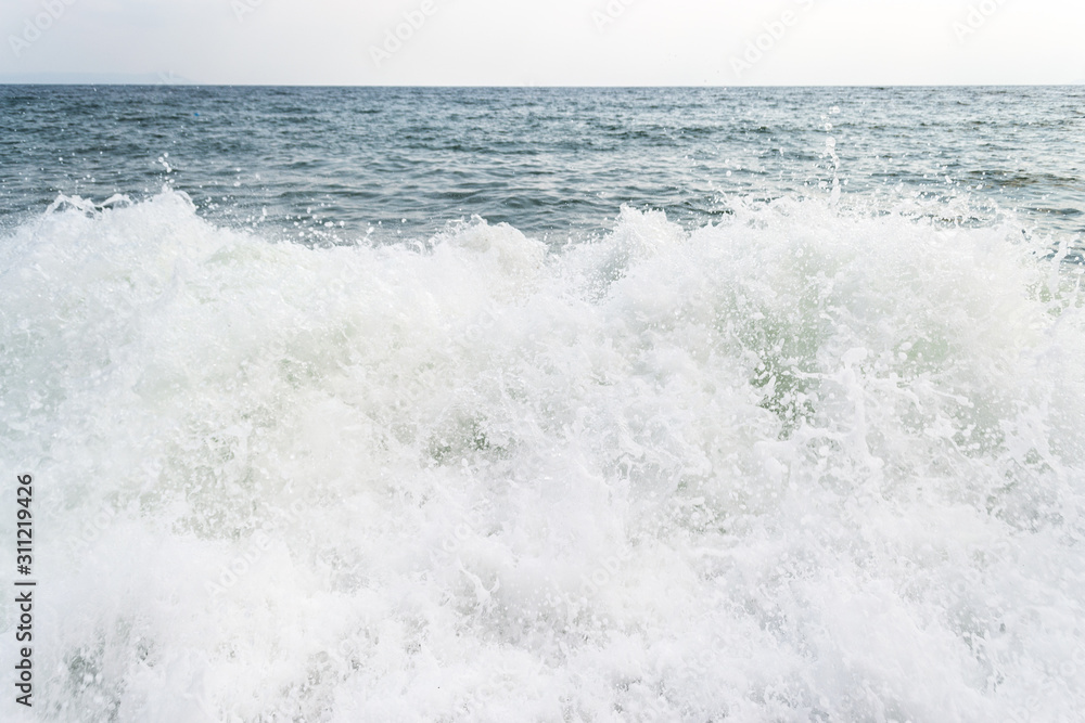 Strong waves on beach Strong waves on beach