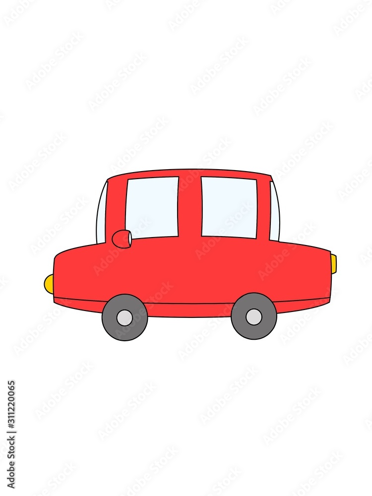 red car isolated on white background