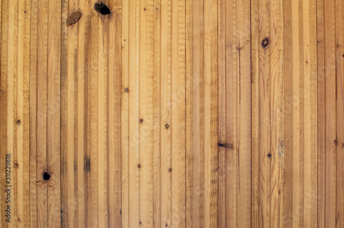 Texture wooden background of the lining boards- natural  wooden spruce plank