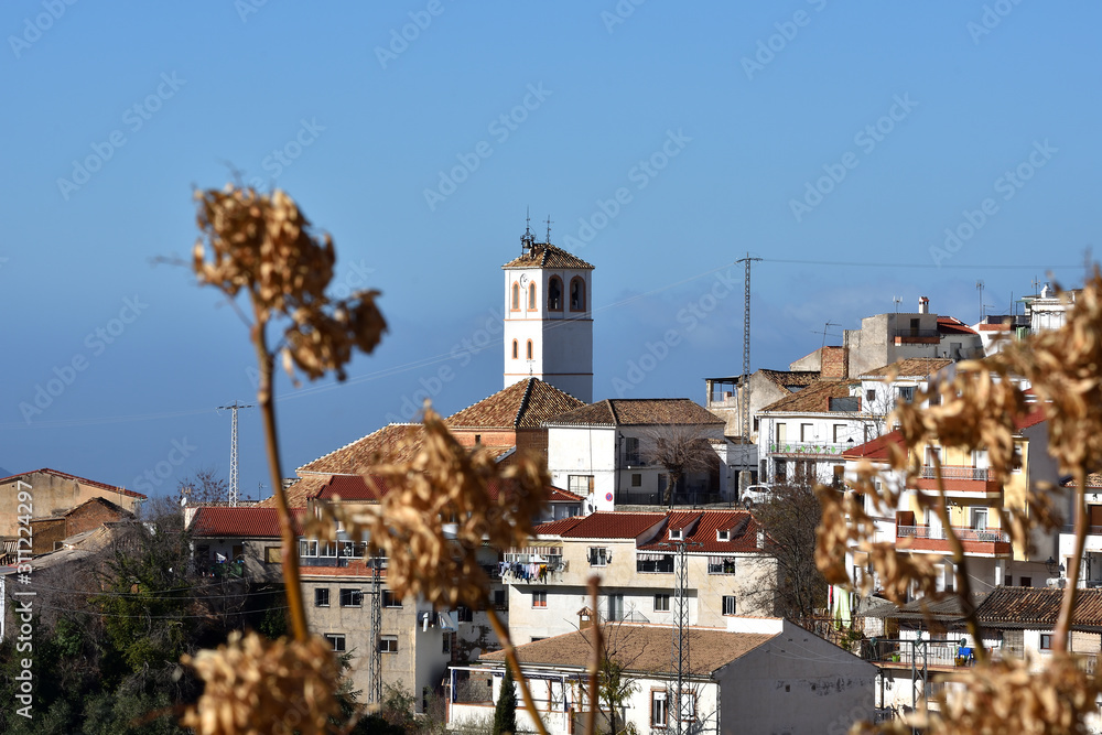View of Cogollos Vega, a beautiful town in Granada