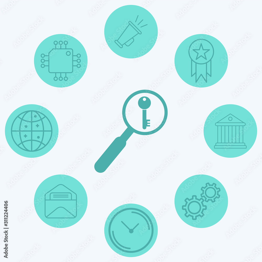 Search password vector icon sign symbol Search password vector icon sign symbol