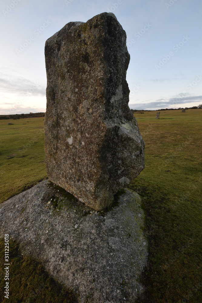 The Hurlers Stone Circle Bodmin Moor Cornwall