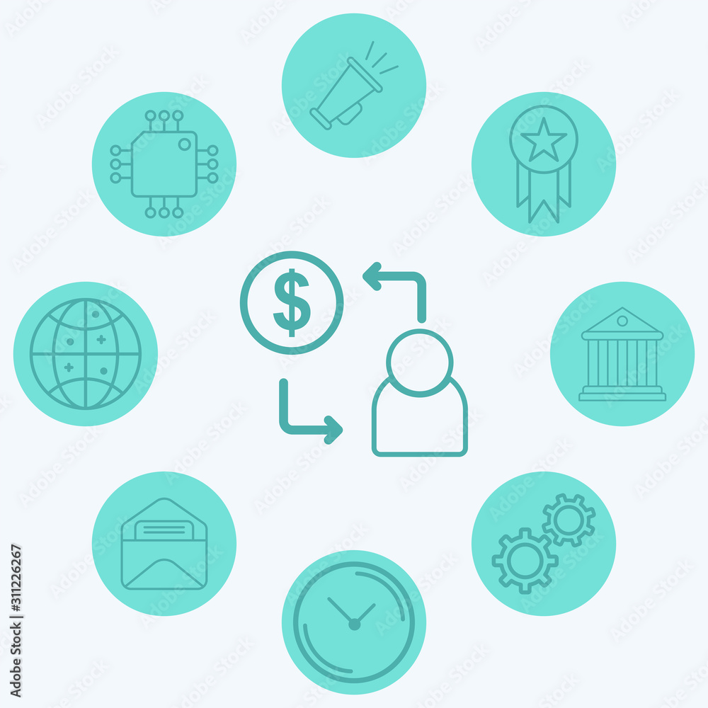 Salary vector icon sign symbol Salary vector icon sign symbol