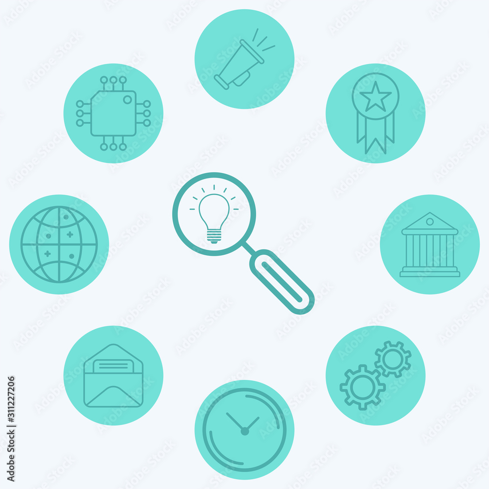 Search idea vector icon sign symbol Search idea vector icon sign symbol