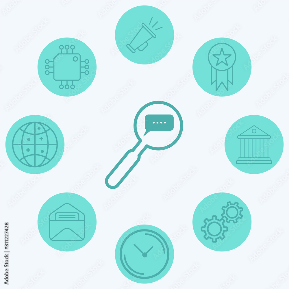 Search conversation vector icon sign symbol Search conversation vector icon sign symbol