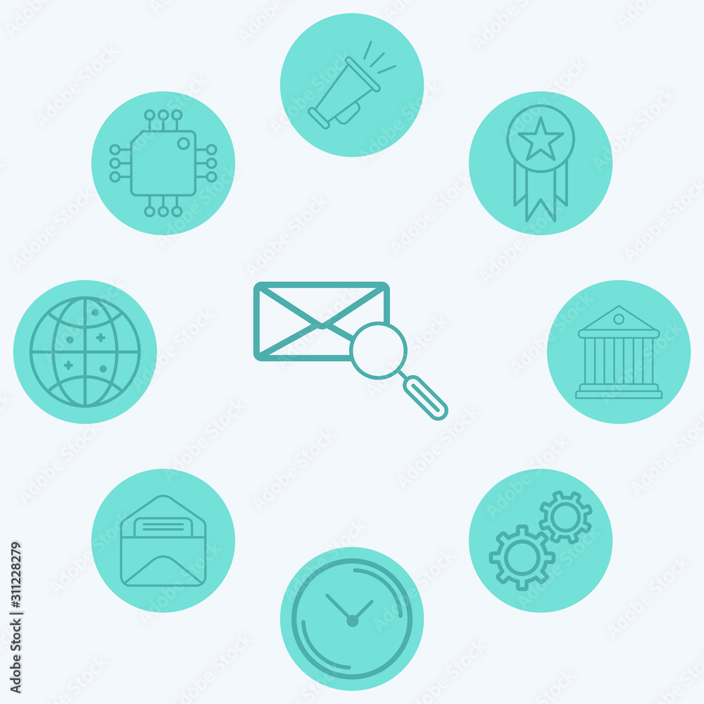 Search mail vector icon sign symbol Search mail vector icon sign symbol